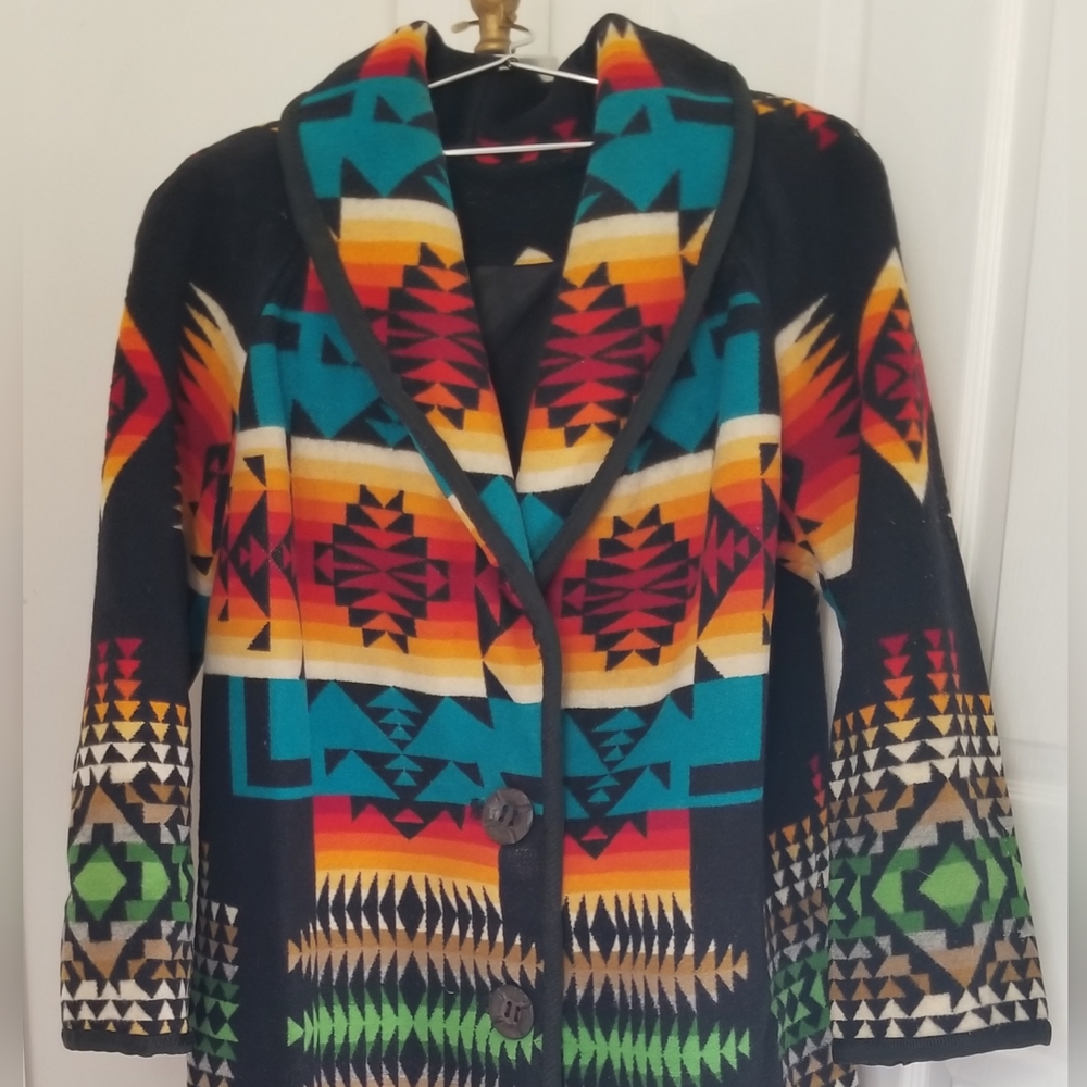 Pendleton Coat 1970s Vintage Beaver State made by Claudine Fairbanks - Picture 3 of 17